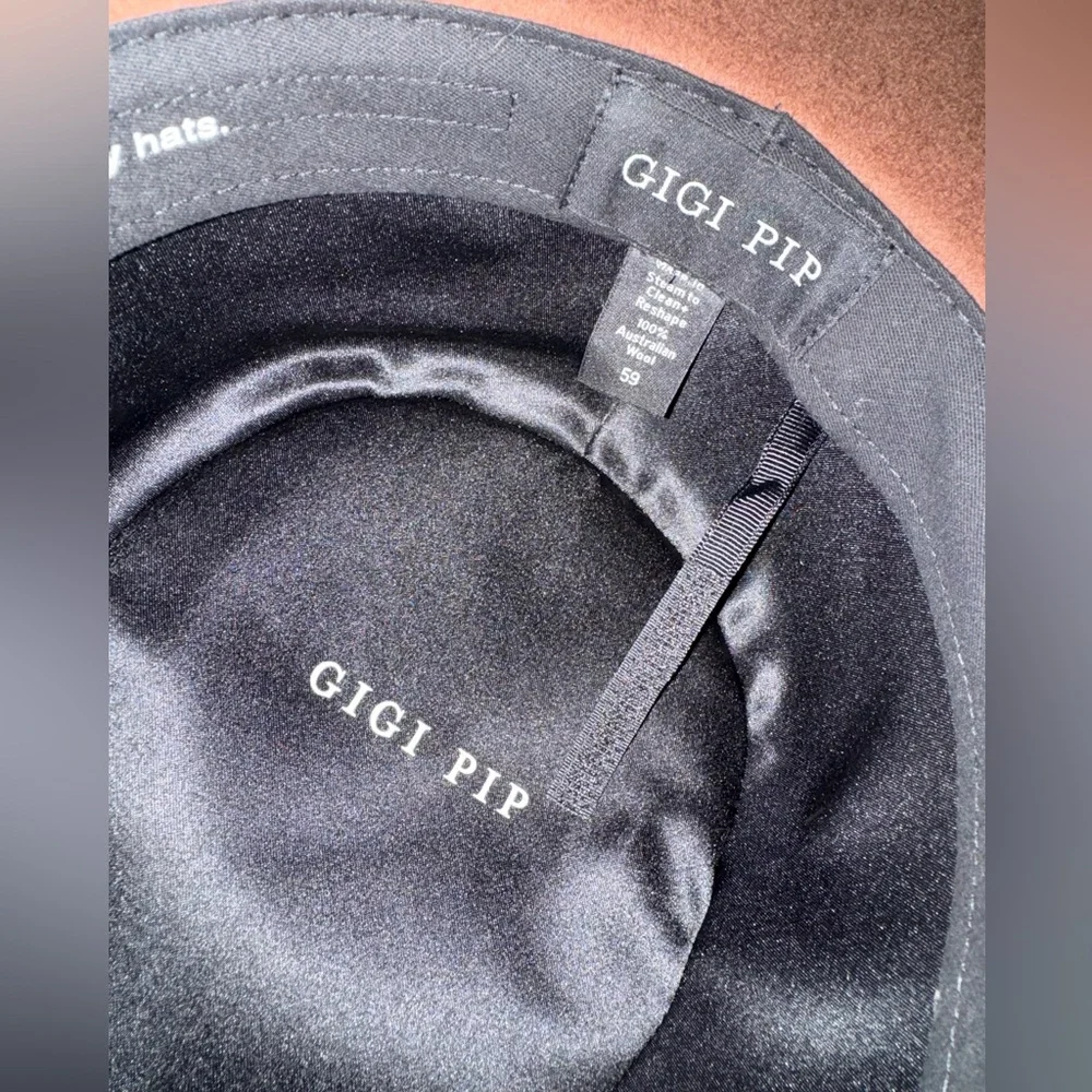 GIGI PIP Brown Hat with Black Interior - Picture 9 of 9